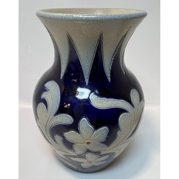 Paul V Schimitter Pottery Vase Handmade 1950's Floral Artist Signed 5" Dutch - Picture 4 of 8